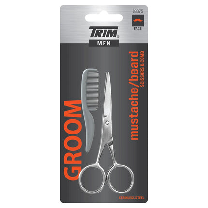 Men Mustache Scissors & Comb