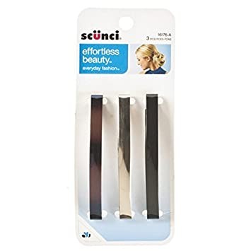 3-Pk N/S Trans Barrettes Scunc