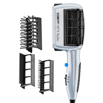Conair 1875 W 3 En 1 Estilizador Icónico, Color Gris Y Negro