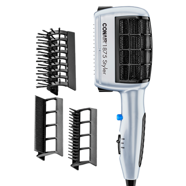 Conair 1875 W 3 En 1 Estilizador Icónico, Color Gris Y Negro