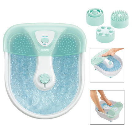 Bañera De Hidromasaje Para Pies Con Calor, Burbujas Y 3 Accesorios