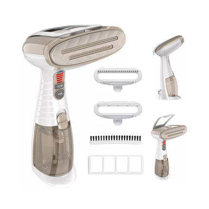Conair Vaporizador De Mano Para Ropa, Turbo Extremesteam 1875W, Diseño Portátil De Mano, Vapor Penetrante Fuerte, Blanco/Champán