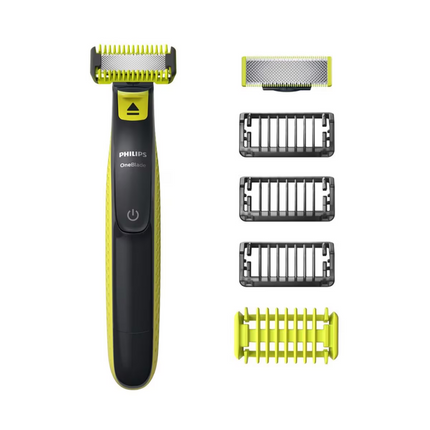 Afeitadora Philips Oneblade Face & Body 3 Peines Guía, 2 Peines Para Cuerpo, Qp2824/10 Verde