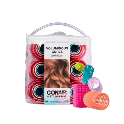 Conair Rulos Para El Cabello De Varios Tamaños Y Colores, Con Autoajuste, 31 Piezas Con Bolsa De Almacenamiento  (Paquete De 1)