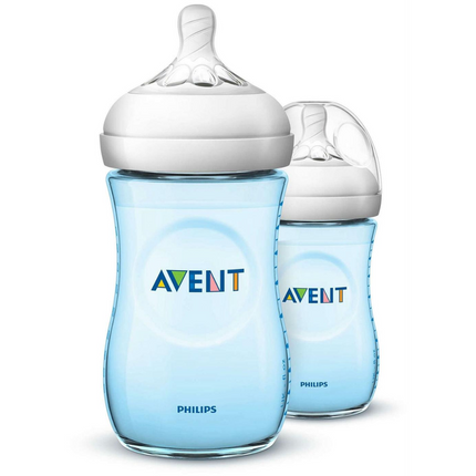 Combos De Biberones Avent Azul Natural Transparente 9 Onzas 2 Piezas