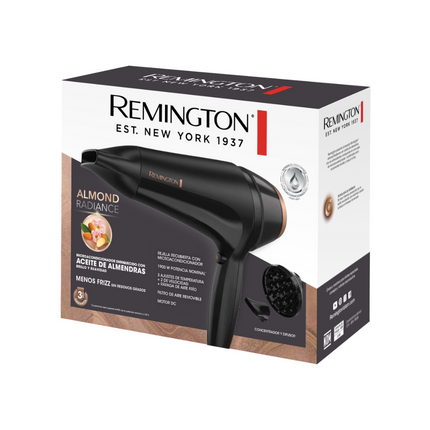 Secador De Cabello Remington Almond Radiance D12Aa Negro