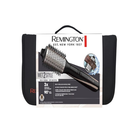 Cepillo Remington Wet2Style Con Estuche As21A Negro