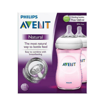 Tetero Avent Rosado 9Oz 2 Pk
