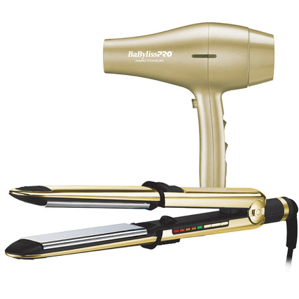 BaBylissPRO™ - Nano Titanium Combo de plancha de 1 ¼" y secadora de cabello 2000 watts 2-BAB-//BNTGPP48UX