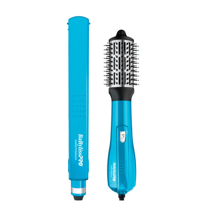 BaBylissPRO™ - Nano Titanium Combo de plancha de 1 ¼" y cepillo de aire caliente de 2½" 2-BAB-//BNTPP44UX
